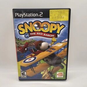 Snoopy vs The Red Baron Sony PlayStation 2 Game Bandai Namco Peanuts no‎ manual